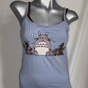 My Neighbor Totoro Floral Layered Cami – Blue 🩵🤎